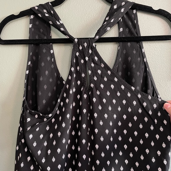 Black Stamped Print Racerback Sundress - Picture 4 of 5